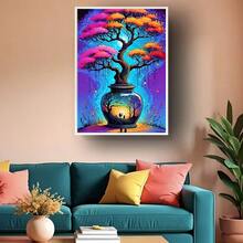 1000 piezas Rompecabezas grande, Rompecabezas de papel del Árbol de la Vida colorido, Colores mixtos vibrantes, Juego de desafío intelectual y alivio del estrés para adultos y adolescentes, Entretenimiento interactivo familiar, Decoración del hogar y la oficina (sin marco), Regalo ideal para cumpleaños, fiesta de vacaciones, Año Nuevo y Día de San Valentín - Multicolor - Ver 2