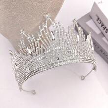 1件巴洛克水晶皇冠头饰，超大号女王舞会闪亮皇冠，适合宴会、仪式、表演和其他重要场合。生日皇冠、仙女、头饰、仙女首饰、仙女头饰、新娘配饰、贝儿皇冠、长发公主皇冠、银色头饰、皇冠头饰、女神、银色皇冠、仙女配饰、婚礼用品、皇冠和头饰、公主皇冠、精灵皇冠、新娘配饰、仙女头箍、公主皇冠、仙女配饰。