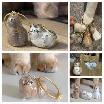 猫毛纪念吊坠树脂保存胶囊，宠物毛发便携式钥匙扣吊坠，彩虹桥吊坠