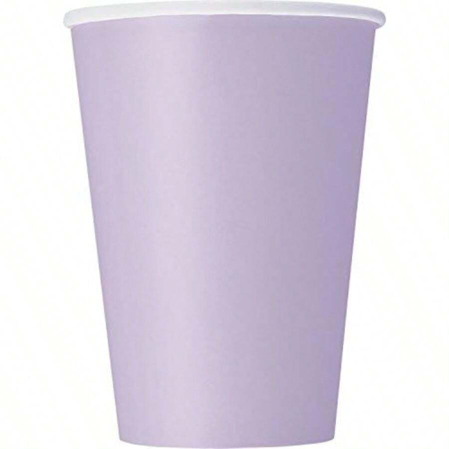 Unique Party 31857 Vasos de papel, Color ,(Lavanda 10 unidades) - Multicolor - Ver 1