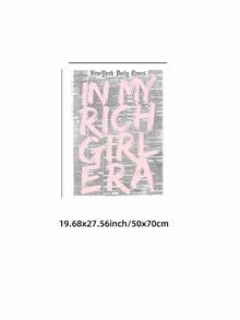 1/3件套无框富家猫咪美学墙饰套装，粉黑白时尚墙面装饰，别致办公室及少女房间装饰画，适用于卧室、宿舍、公寓 | 卧室装饰画，卧室装饰，墙面装饰画，复古装饰 - 彩色 - 查看 18