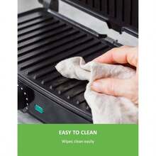 Contact Grill And Ceramic Nonstick Simple Operation Lay Flat Design Total Contact Cooking Easy Cleanup Black - Black - View 5