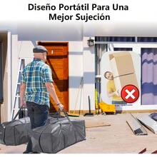 PZW-Cajas para mudanzas de 6 piezas con cremalleras dobles asas y una gran bolsa de almacenamiento impermeable para mudanzas viajes y almacenamiento en el dormitorio Gris8766 - gris - Ver 5