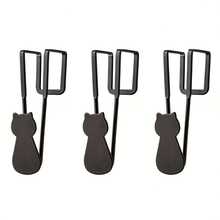 2 Heavy Duty Cast Iron Door Hooks - Cute Cat Shaped Door Hooks, Easy To Install, No Tools Required, Space-Saving Organizer For Entryway, Bathroom, Kitchen, Closet - Sturdy Hooks For Hats, Towels, Robes, Bags - Perfect Gift For Cat Lovers, Bathroom Storage, Fun Decoration, Durable Hooks, No Wall Hooks, Home Organizer - 鐵*2 - 查看 2