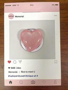 爱形闪光手机可扩展支架，多功能可旋转桌面支架，粘合和磁性选项兼容所有智能手机，兼容 、Android 手机，生日、家人、朋友的礼物，推拉式手机握把手机支架手机配件