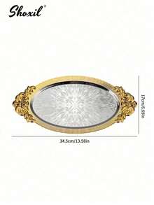 shoxil 1个太阳图案托盘，可作珠宝托盘、装饰托盘、化妆品托盘，带把手设计，方便收纳和展示珠宝，多功能托盘，适用于家居装饰和收纳 - 托盤 - 查看 9