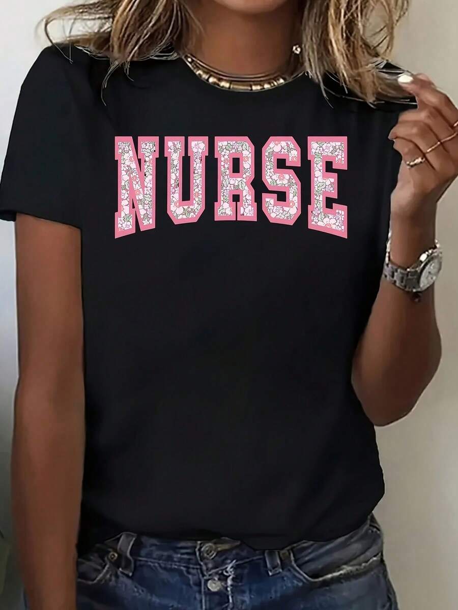 Women's Plus Size T-Shirt, Nurse Pride Graphic T-Shirt For Healthcare Professionals - Perfect Gift For Nurses And Medical Workers - Đen 26 - Xem 1