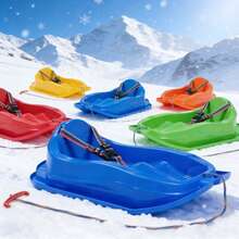 70*49cm Ski Sled, Seatbelt Sled, Random Colors, Thickened And Wear-Resistant, For Skiing And Ice Skating, Freeze-Resistant, Outdoor Scooter, Ski Cart, Multi-Functional And Multi-Purpose, For Skiing/Grass Skiing/Sand Skiing/Ice Skating/......., Winter Snow Sliding Tool, Outdoor Skiing Entertainment Equipment, Essential For Winter Sports - Multi-color Random - View 5