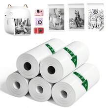 5/10 Rolls Thermal Printing Stickers, Adhesive Stickers, Suitable For Most Instant Printers, Kids Cameras, For Life Recording, Learning, Photos, DIY And More - 5 Volumes - View 10
