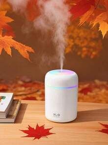 300毫升迷你加湿器，USB精油香薰机，带彩色氛围灯，缺水自动断电，适用于卧室、客厅、办公室、汽车等场所。 - 彩色 - 查看 18