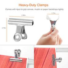 6.5 X 10ft Photo Video Studio Backdrop Background Stand Adjustable Heavy Duty Photography Backdrop Support Stand Set With Carrying Bag Clamps - trắng - Xem 6