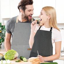 2 Pack Kitchen CooFKing Aprons, Adjustable Bib Chef Apron With 2 Pockets For Women Men, For CooFKing, Cleaning,Black+Grey - 黑色+灰色 - 查看 8