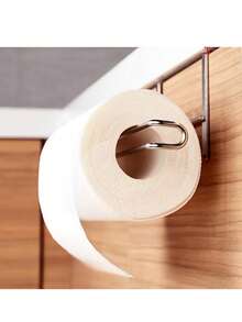 1pc Easy Install Black Metal Paper Towel Holder - Wall Mounted, No Drilling Design, Suitable For Kitchen And Bathroom Organization - Multicolor - View 8