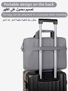 DANYCASE 14 Inch/15.6 Inch Waterproof Laptop Sleeve, With Shoulder Strap And Handle, Ultra-Slim Laptop Bag, Suitable For 14-15.6 Inch HP, ASUS, And Other Brand Laptops - Multicolor - View 6