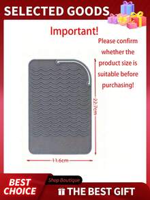 1 pieza Alfombrilla de silicona resistente al calor, apta para herramientas de peinado (plancha, tenacillas, rizador eléctrico) - 22,7 x 11,6 cm - Ver 8