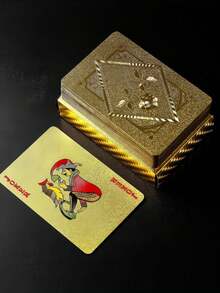 Waterproof & Flexible Playing Cards, With Box, Cool Design, Ideal For Parties, Games, Gifts And Celebrations. Black Playing Cards, Gift>Black, Playing Cards, Party, Camping, Suitable For Indoor And Outdoor Use. - Multicolor - View 5