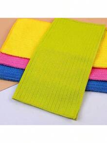 1/5 piezas Paño de limpieza de fibra ultra fina - Altamente absorbente, multiusos, colores vibrantes, limpieza de vidrio multifuncional, toalla absorbente de agua, paño de cocina antiadherente para aceite - Multicolor - Ver 2