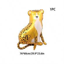 6 quả bóng bay hình động vật rừng, bóng bay khổng lồ hình động vật vườn thú bao gồm ngựa vằn, voi, khỉ, sư tử, hươu cao cổ, báo, thích hợp để trang trí tiệc sinh nhật theo chủ đề vườn thú. - Nhiều màu - Xem 8