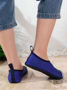 儿童/幼儿卡通印花速干沙滩/水鞋，新款软底训练水袜，夏季适用 - 寶藍色 - 查看 4