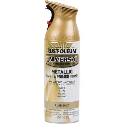 New Rust-Oleum Pure Gold Spray 312g Multi-Surface Rust-Resistant Quick-Dry Ideal For Décor And DIY Projects Long-Lasting Metallic Finish