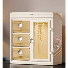 High Quality 3-Drawer Jewelry Storage Box Cabinet With Multiple Compartments, Suitable For Necklaces, Earrings, Rings - Jewelry Storage And Organizing Boxes, Necklace Display Boxes, Jewelry Boxes - Simple - View 11