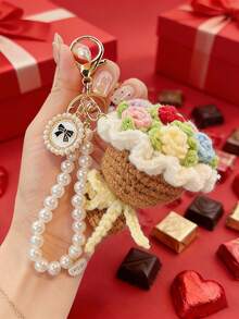 Móc khóa hình bó hoa hồng mini đan móc, móc khóa hình bó hoa đan thủ công, món quà lý tưởng cho Ngày Valentine, Lễ tốt nghiệp, Khách dự đám cưới, Bạn thân, Bạn gái, Kỷ niệm, Quà cưới cho Mẹ, Cha, Tốt nghiệp và Giáo viên - Màu sắc hỗn hợp - Xem 16