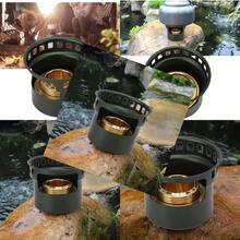 ZAQEstufa de Alcohol para Mochilero Hornillo de Alcohol de Cobre a Prueba de Viento Hornillo de Aleación de Aluminio Portátil para Mochilero de Alcohol para Picnic de Camping - Verde negruzco - Ver 1