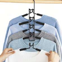 5-Tier Clothes Hanger Maximizes Your Closet Space With This Multilayer Folding Clothes Rack! Multifunctional Hanger, 5-Layer Metal Sponge Clothes Rack, Detachable, High-End Magic Non-Slip Multifunctional Storage Organizer Clothes Rack (The Product Color May Vary Slightly Due To Photography)