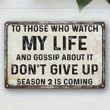 CIF BUY Vintage Metal Wall Sign Rustic Waterproof "To Those Who Observe Me" Retro Painted Poster Weatherproof Bar Café Garage Pub Decor - Nhiều màu - Xem 2