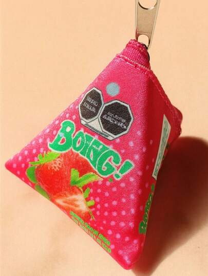 monedero tarjetero bolsillo llavero cartera de tela con diseño de jugos boing zumo bebidas mexicanas jugo de varios colores lindos y divertidos de broma graciosos