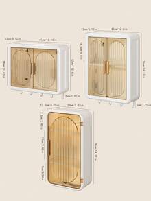 1个多功能壁挂式储物架，带挂钩 - 大容量，适合存放厨房调味料、浴室化妆品和护肤品