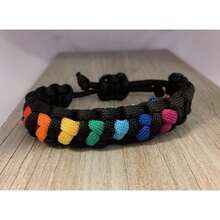 - Rainbow LGBT Pride Braided Friendship String Bracelet For Gay & Lesbian LGBTQ Wristband Adjustable, Rainbow Bracelets For Women Men Parade, Gay Pride Paracord Accessories,Red, Orange, Yellow, Green, Purple - 紅色,橙色,黃色,綠色,紫色 - 查看 4