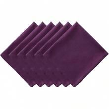 DII - Servilletas Basic Everyday de gran tamaño,% algodón, 20 x 20, juego de 6, berenjena abigarrada - Tango Rojo - Ver 12