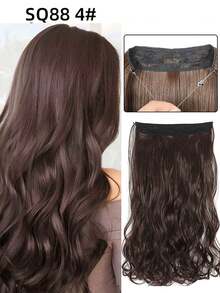 万圣节主题深棕色至栗棕色隐形透明Remy鱼线接发 - 彩色 - 查看 28