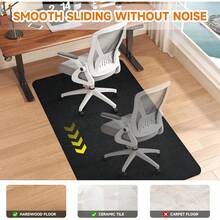 Tapete para Silla para Piso Duro, 35 x 47 Pulgadas, Alfombra para Protección de Suelos Duros para Silla de Oficina en Casa,Tapete para Silla de Computadora de Juegos,Sin BPA y Sin Ftalatos,Gris Oscuro - Cafetería - Ver 2