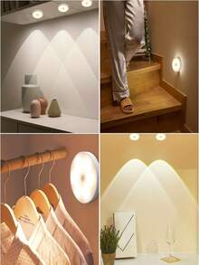 6入組 LED 感應式智慧燈、櫥櫃夜燈、室內感應壁燈。適用於臥室、廚房、衣櫥、樓梯、浴室、走廊、居家、客廳、派對及節日裝飾。 - 感應燈 - 查看 10