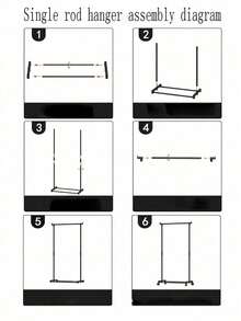 Mobile Double/Single Rod Garment Rack - Movable Wheeled Design, With Storage Space, Suitable For Entryway/Bedroom/Closet - Black - View 4