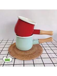 1个搪瓷奶锅，10厘米迷你黄油锅，陶瓷婴儿辅食锅，咖啡杯，可煮果酱，搪瓷迷你双嘴单柄奶锅，搪瓷黄油锅，单柄婴儿辅食锅，日式中药面膜锅，浓缩迷你奶锅，迷你搪瓷烘焙黄油锅，适用于煮果酱、咖啡、茶、牛奶