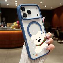 Custodia magnetica per telefono in acrilico di alta qualità, con design artistico alla moda e colori festivi - custodia di ricarica magnetica, pratica e protettiva antiurto per iPhone 11, 12, 13, 14, 15, 16, 17, 17 Air, 17 Pro, 17 Pro Max - Bianco - Visualizzare 6