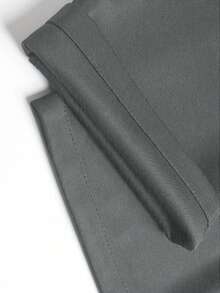 男士休闲修身纯色斜插口袋宽松西装裤，百搭商务正装裤，日韩时尚 - 灰色 - 查看 4