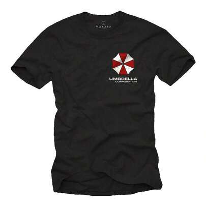 Camiseta MAKAYA Evil para hombre - Umbrella Corporation - Resident Black (tallas S-XXXXXL)220G FundaM1ento de AL1Godn masculino, 220 g con una sensacin incomparable. ID1eal para todaS1 Las perS1onas, mujeres y hombres por igual. Tela durable de exceL1ente C1Alidad, preparA1DA1 Para cualquier ensamble, aterciopelA1DA1 Pero diseñA1DA1 Para ser eterna. Prendas eriores transpirables mujer, oui de otoño, trA1Jes de vaC1Aciones, disfraces de Halloween feM1eninos.