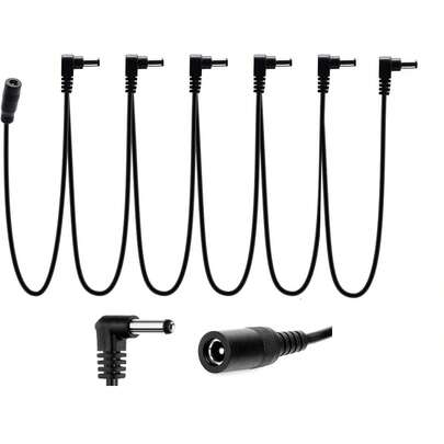de Cadena Tipo Margarita de 1 a 8, Pedal de Efecto de Guitarra, Divisor de Fuente de Alimentación para Tablero de Efectos de Guitarra negro (Negro)