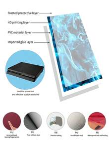 1 Set Slim Game Console Printed Skin Sticker, Waterproof Durable Scratch-Resistant Protective Decal - Multicolor - View 7