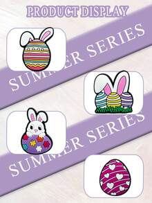16 Pieces Of Easter Series, Themed Shoe Accessories, Cute Rabbits And Eggs Made Of PVC Material, DIY Decorative Hangers, Very Suitable As Birthday And Party Gifts. With Bright Colors And Playful Designs, Shoe Accessories, Hot-Selling Easter Series DIY Shoe Accessories Shoe Charm Accessories, Suitable For Various Wristbands, Bags And Accessories - Made Of PVC Material. Ideal Gifts For Birthdays, Christmas And Valentine's Day. - Purple - View 7