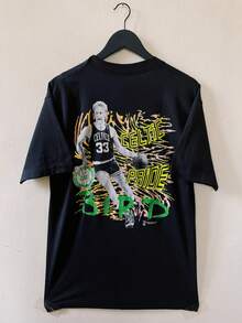 Vintage 80s  Larry Bird T-Shirt Black - Black - View 1
