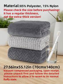 3pcs Towel Set - Face Towel Set - Size 26.56x55.12inch/70x140cm, 13.78x29.53inch/35x75cm - Soft Coral Fleece Material, Absorbent And Quick-Drying - Easy To Dry Without Shedding Or Fading - With Hanging Loop For Convenient Drying - Essential For Daily Use At Home, Bathroom, Kitchen, Bedroom, Pool, Sauna, Gym, Living Room, Hotel, Travel, Christmas Gift, Etc. Shower Towels For Beauty Salon, Hotel Sports,Home Essentials, Towel, Skin Care - Multicolor - View 12