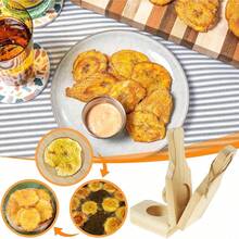 Wooden Tostonera Plantain Press With Handle Banana Smasher Maker Reusable Plantain Press Smasher Portable Plantain Press Easy Storage For Fried Plantains Chips And Tostones Cups 6.3*2.36*2.36in - 木質色 - 查看 6