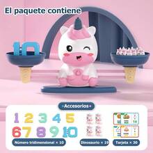 Juguetes Didacticos de Matematicas para Niños Juguetes de Balanza de Equilibrio de Unicornio Montessori Material de Didactico Preescolar para Niños Juegos de Numeros para Niños Juguetes EducativosDuradero y cultiva el interés de los niños - Multicolor - Ver 7
