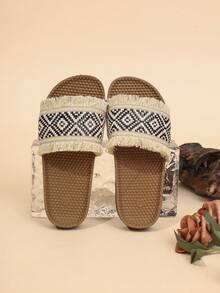 Girls/Kids' Island Tropical Tassel Slip-On Sandals, Summer Outdoor Beach Wear - Camel - View 7