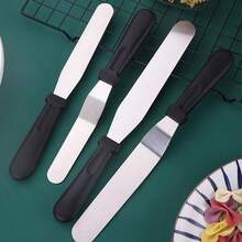 1/2 st vinklad glasyrskrapa, böjd förskjuten glasyrspatel, professionell glasyrskrapa med lätt plasthandtag, för tårtdekorering, bakning, kökstillbehör - Multifärgad - Visa 9